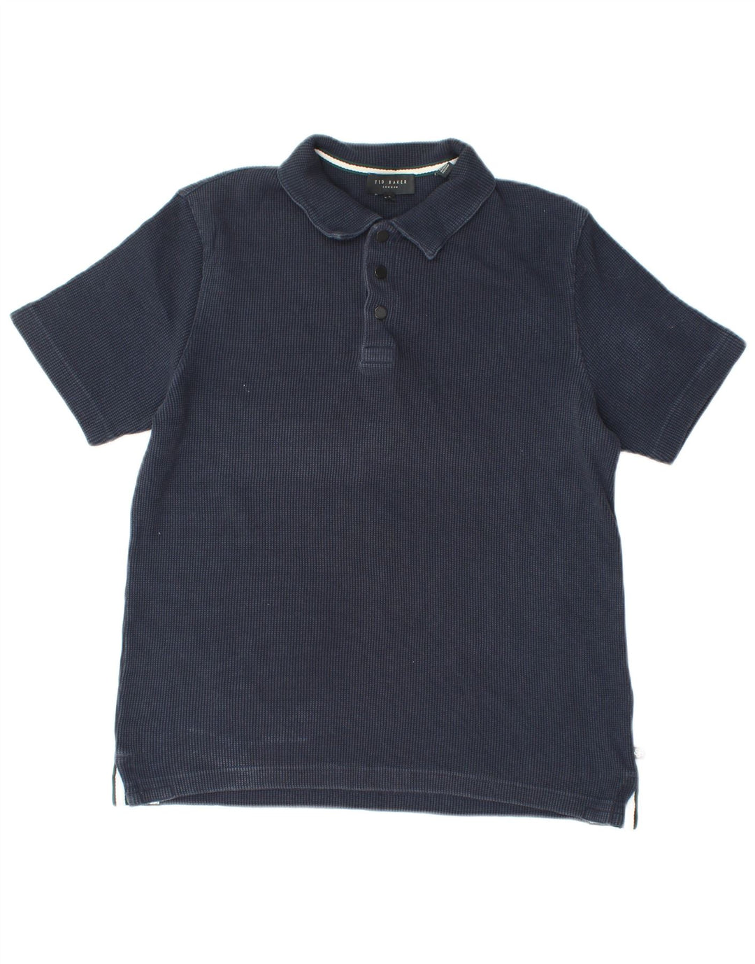 TED BAKER Polo para hombre talla 2 pequeño algodón azul marino