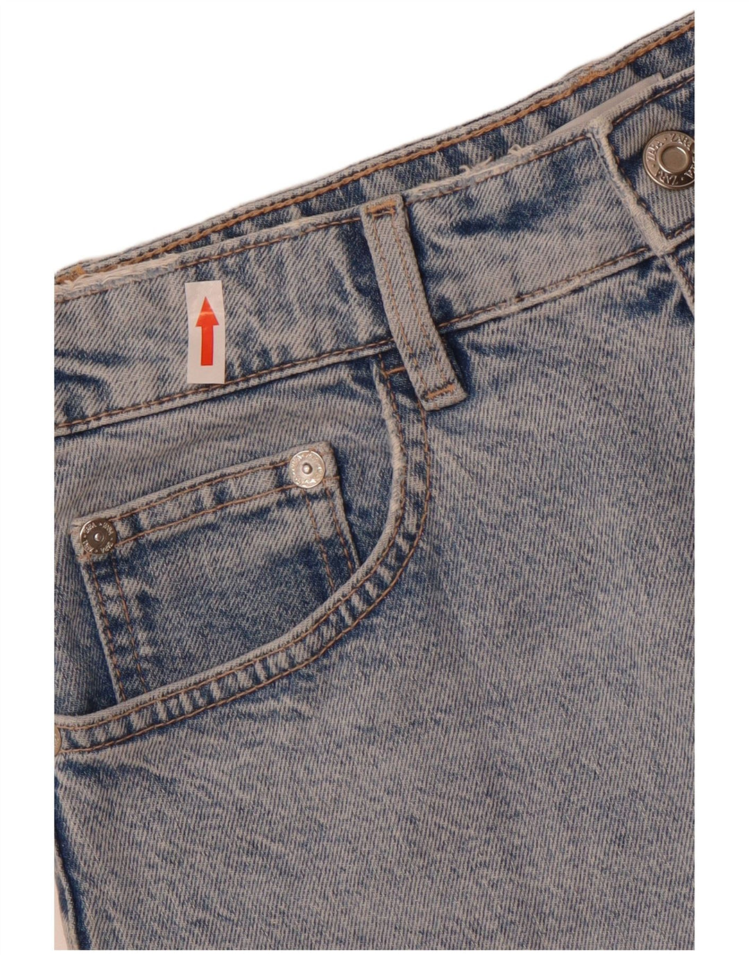 Zara Falda Vaquera Mediana W28 Azul Algodón