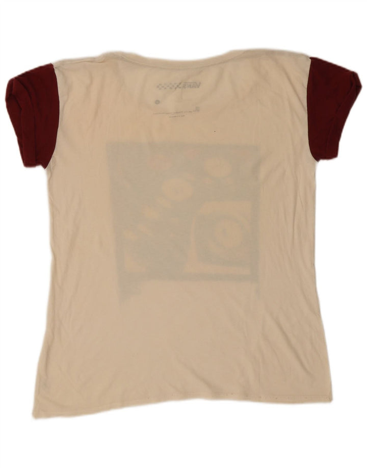 VANS Camiseta gráfica para mujer Top UK 46 Large Off White Colorblock