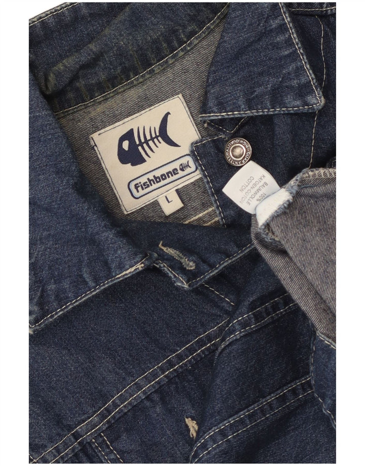 Fishbone Chaqueta vaquera para mujer Reino Unido 14 Grande Algodón azul marino