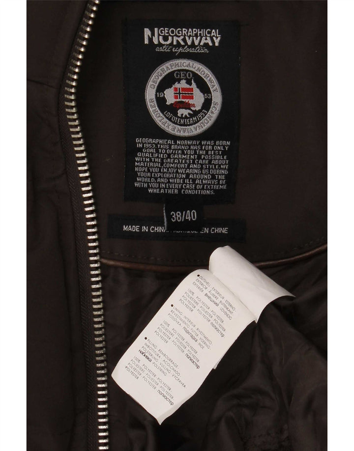 Geographical Norway Abrigo acolchado con capucha para hombre EU 38/40 Marrón medio Poliéster