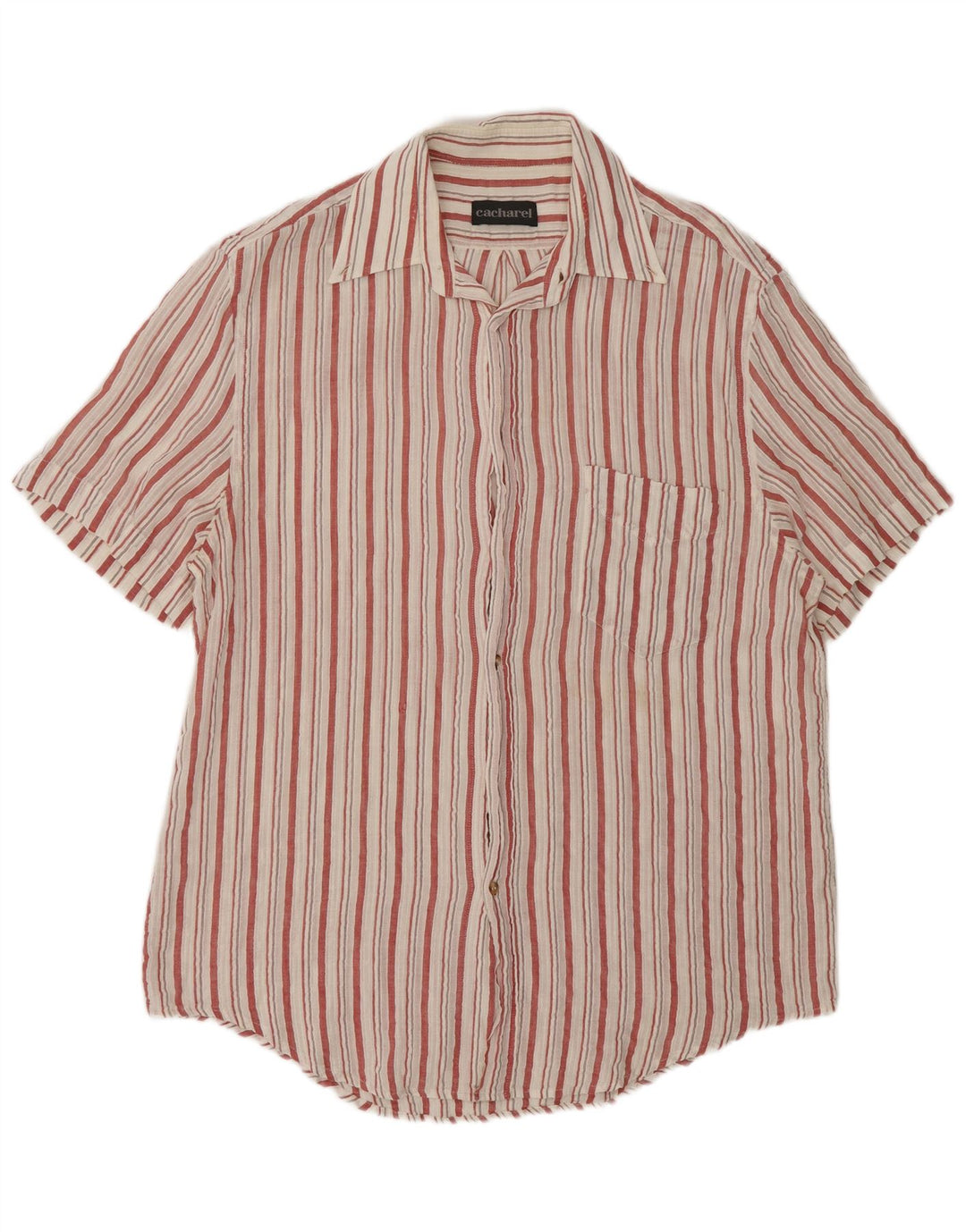 Camisa Cacharel Hombre Manga Corta Grande Rayas Blancas