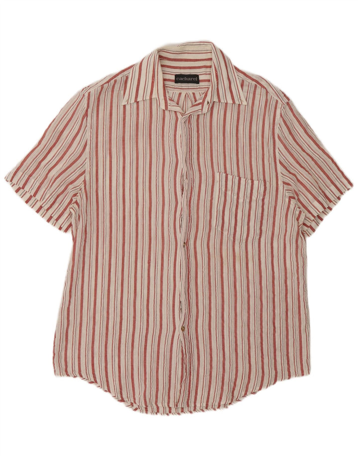 Camisa Cacharel Hombre Manga Corta Grande Rayas Blancas