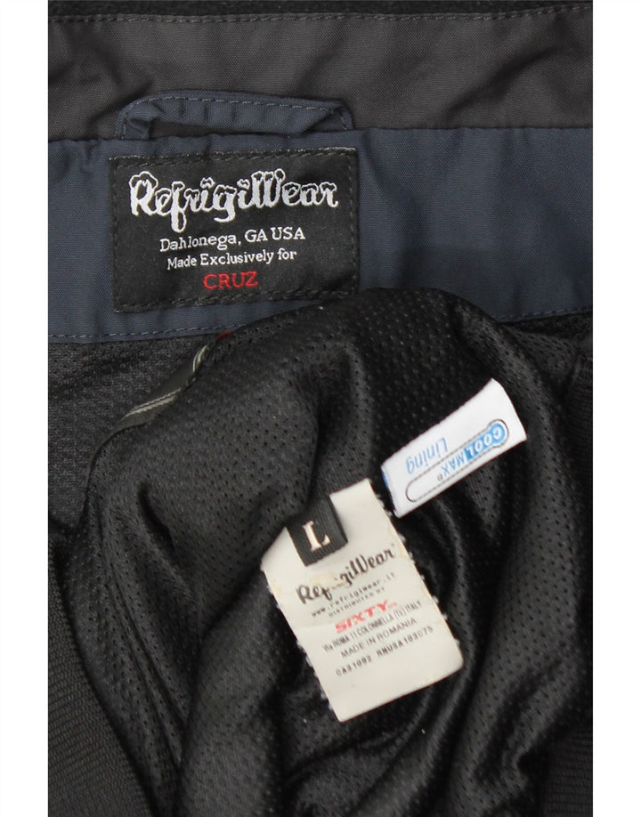 REFRIGIWEAR Womens Cruz Bomber Jacket UK 16 Large Navy Blue Polyamide