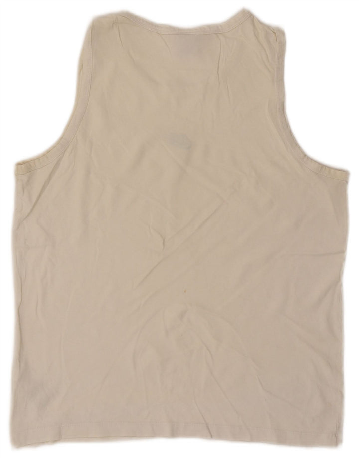 Nike - Camiseta sin mangas para hombre, algodón blanco mediano