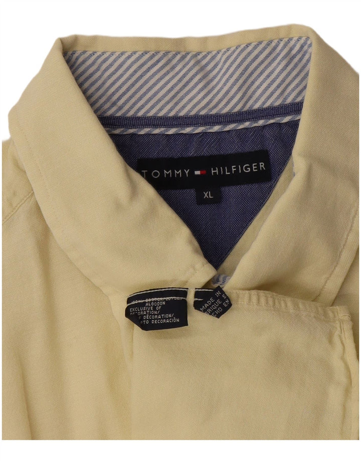 Tommy Hilfiger Camisa Manga Corta Hombre XL Amarillo Algodón
