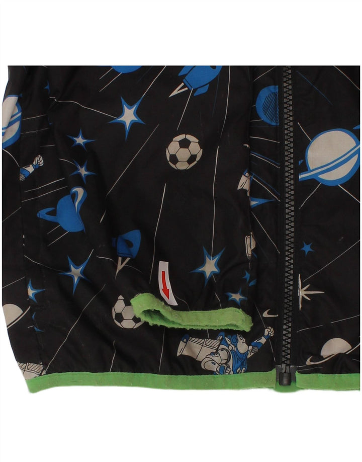 Adidas Chubasquero con capucha para niños 5-6 años Negro Geométrico Poliéster