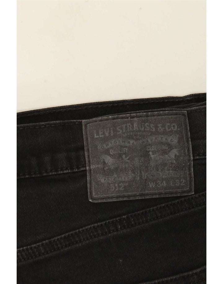 Vaqueros Levi's 512 Slim Tapered para hombre W34 L32 Negro