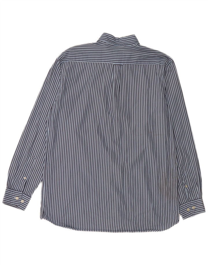 Camisa Gant Regular Fit De Algodón A Rayas Azul Medio |
