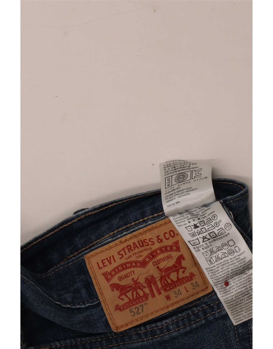 Levi's Hombre 527 Vaqueros Bootcut W34 L34 Algodón Azul