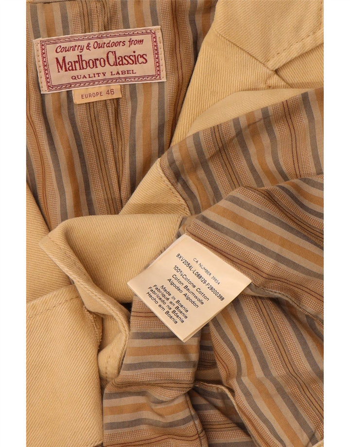 Marlboro Classics Chaqueta Blazer de 3 Botones para Mujer EU 46 XL Algodón Beige