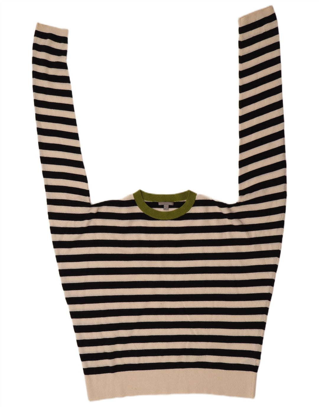 Cos Suéter de cuello redondo de gran tamaño para mujer UK 10 Small Black Stripes