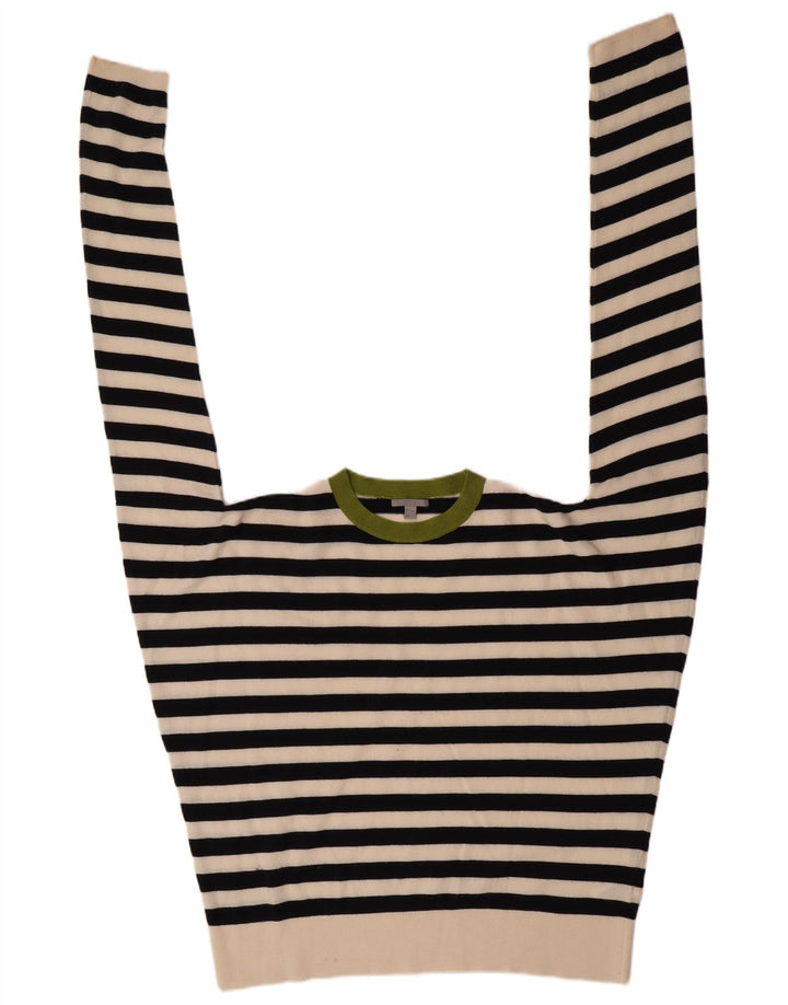 Cos Suéter de cuello redondo de gran tamaño para mujer UK 10 Small Black Stripes