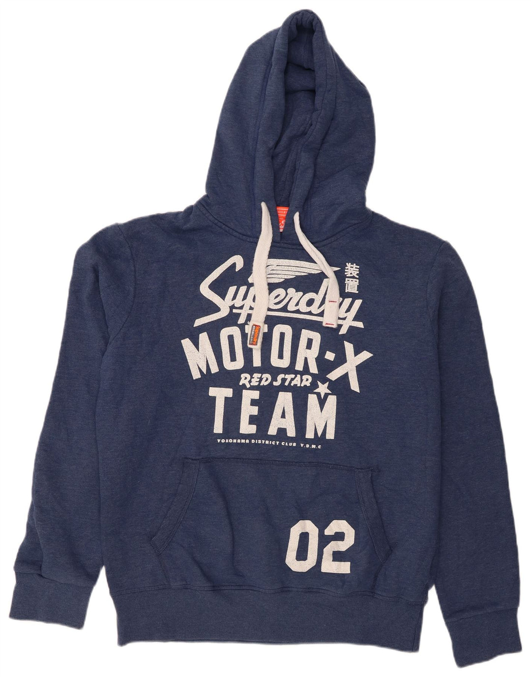 Superdry Jersey con capucha gráfica para hombre XL Algodón azul marino