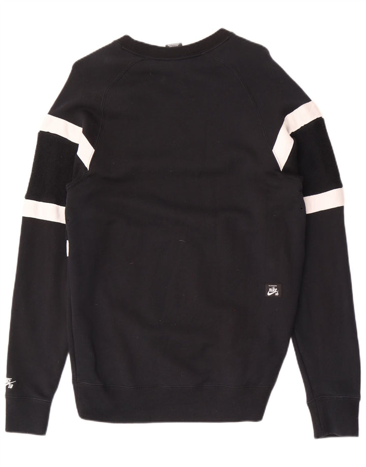 Nike - Sudadera tipo jersey de algodón color block en negro mediano