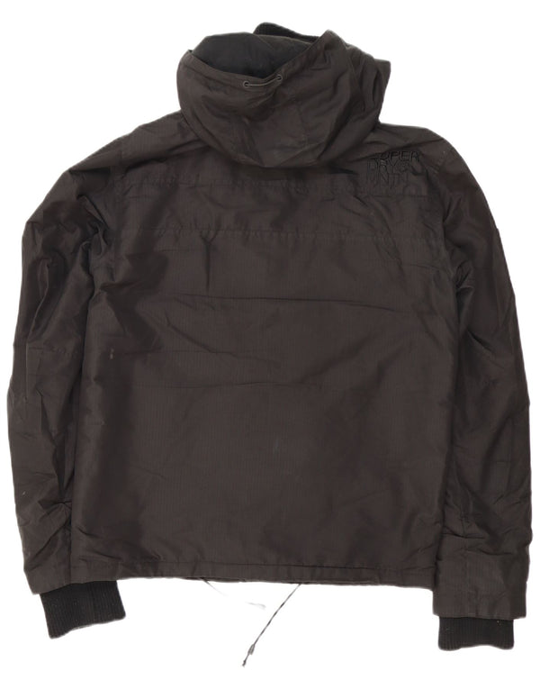 Superdry Chaqueta cortavientos con capucha para hombre UK 36 Small Poliéster negro