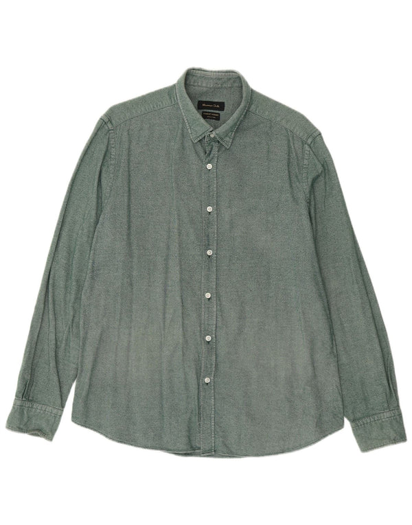 Camisa Massimo Dutti Hombre XL Verde