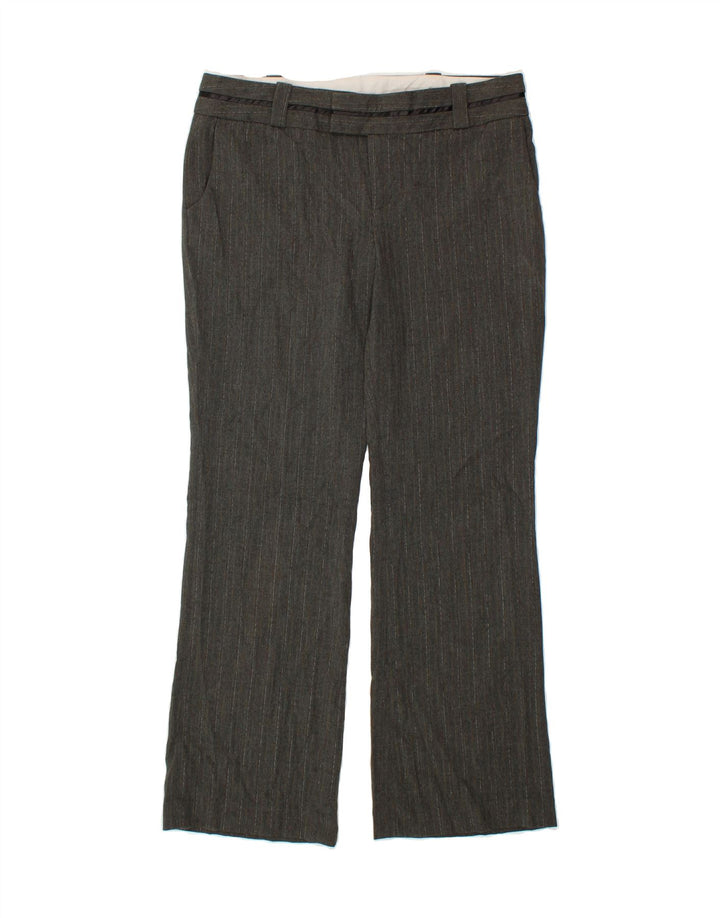 MOSSIMO Womens Bootcut Suit Trousers US 10 Large W34 L31 Grey Striped Vintage Mossimo and Second-Hand Mossimo from Messina Hembry 