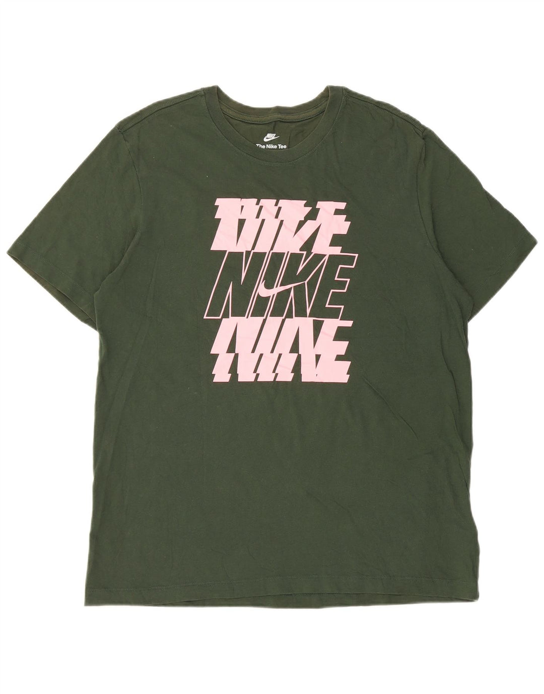Nike Camiseta gráfica para hombre Top grande de algodón verde