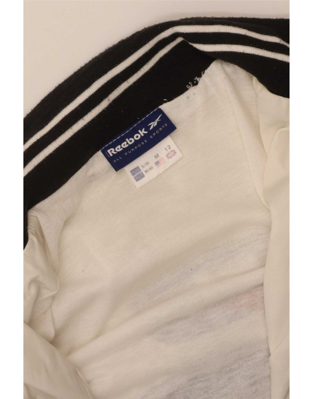 Reebok Chaqueta de chándal para mujer UK 40 Medium White Colourblock