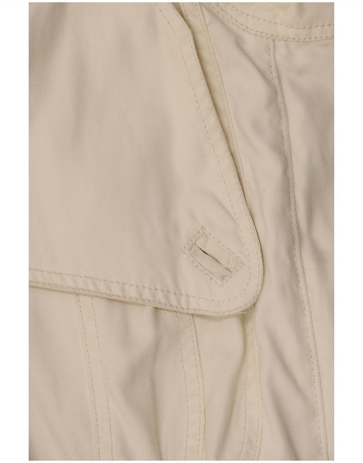Guess Chaqueta militar para mujer UK 44 Large Off White Nylon