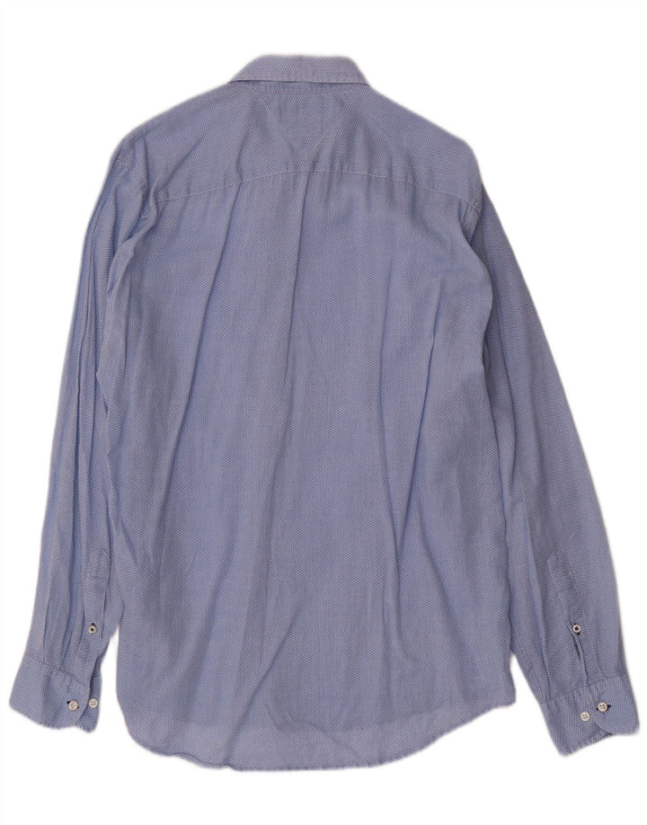 Camisa Tommy Hilfiger para hombre de algodón a cuadros azules grandes