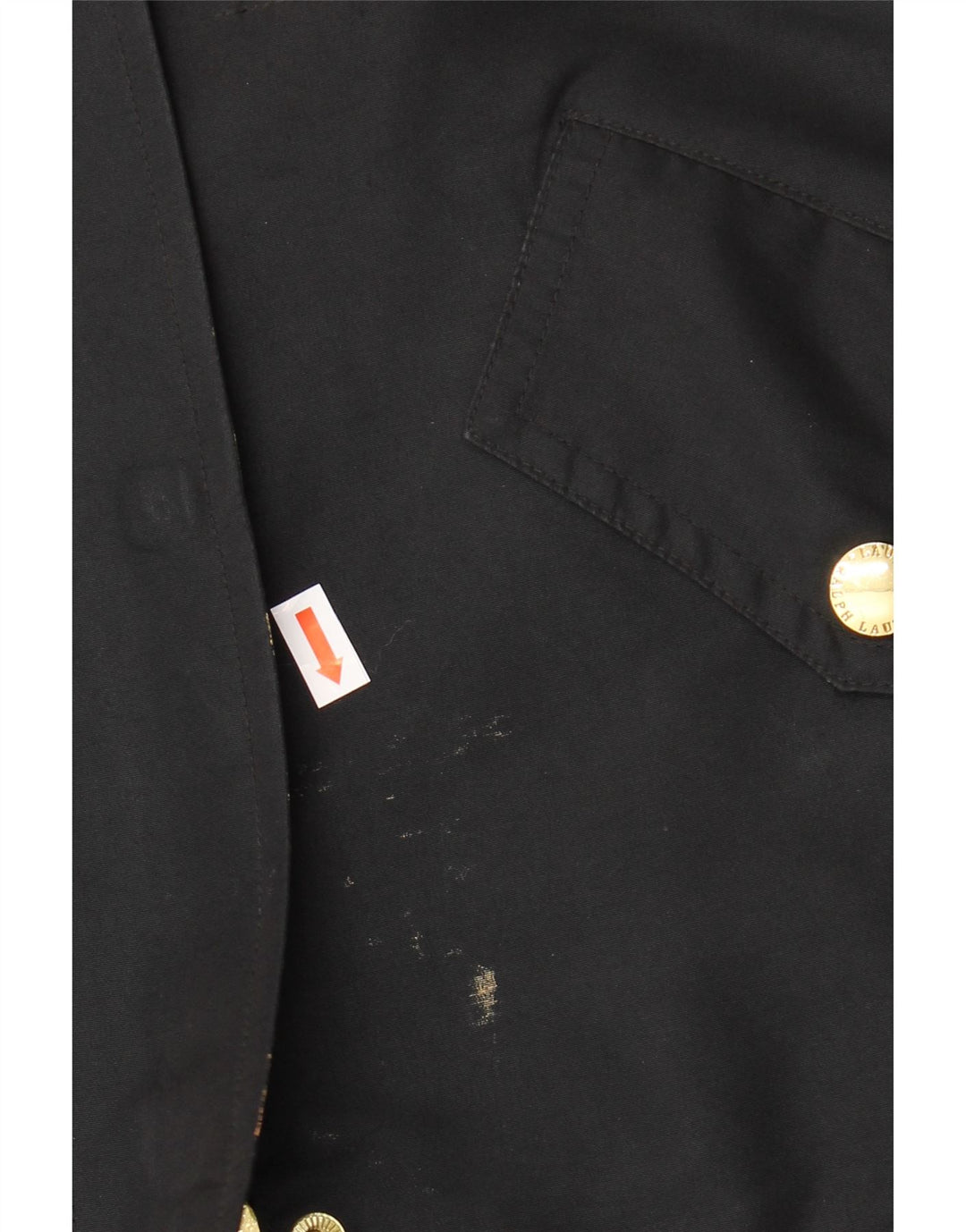 RALPH LAUREN Chaqueta utilitaria para mujer UK 14 Mediana Poliéster negro