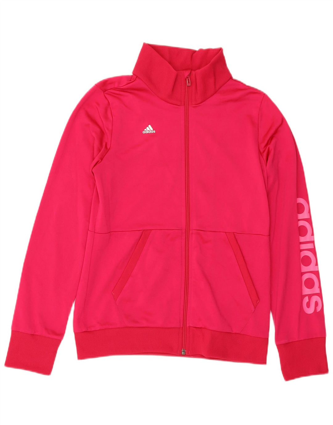 ADIDAS Chaqueta de chándal gráfica para niña 13-14 años Rosa Poliéster