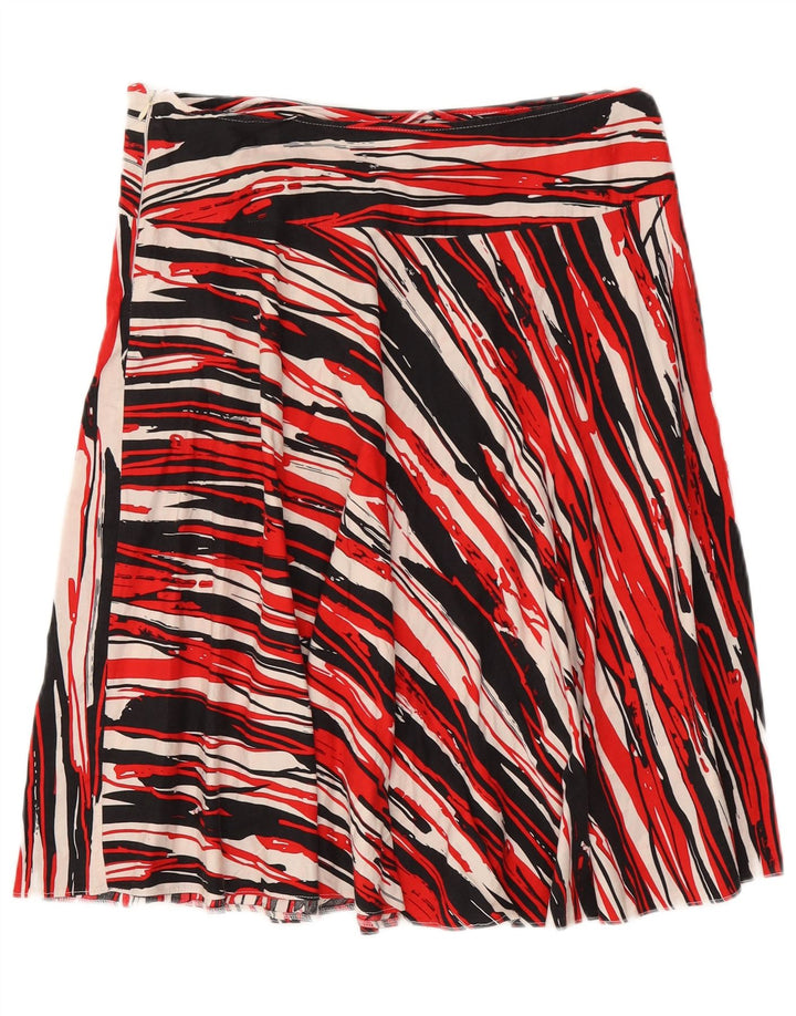 Vintage mujer A-Line falda W32 grande multicolor rayas