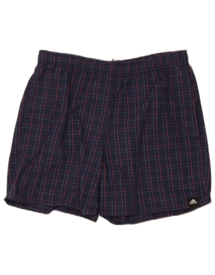 Adidas - Pantalones cortos deportivos para hombre, talla pequeña, color azul marino, poliamida