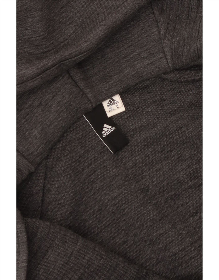 Adidas Sudadera con capucha y cremallera para mujer Reino Unido 12/14 Gris medio Rayas