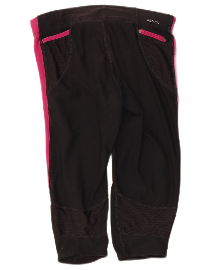 Nike Leggings capri para mujer UK 8 Small Negro Colorblock Poliéster
