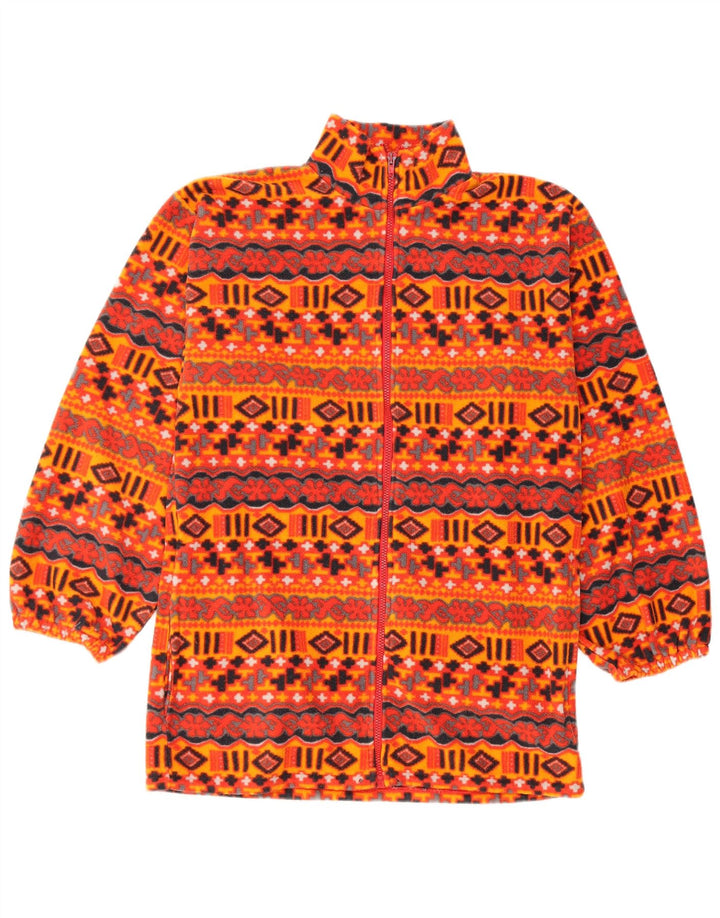 Vintage Mens Fleece Chaqueta Reino Unido 38 Medio Multicolor Fair Isle
