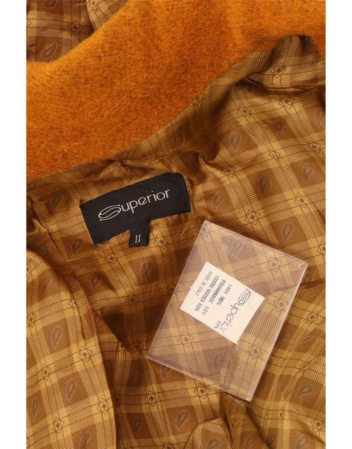 SUPERIOR Trenca con capucha para mujer UK 40 XL Lana naranja