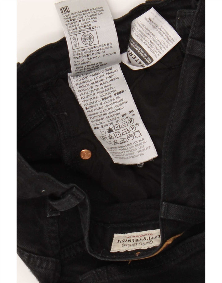 Vaqueros Levi's Ribcage Rectos Mujer W24 L27 Algodón Negro