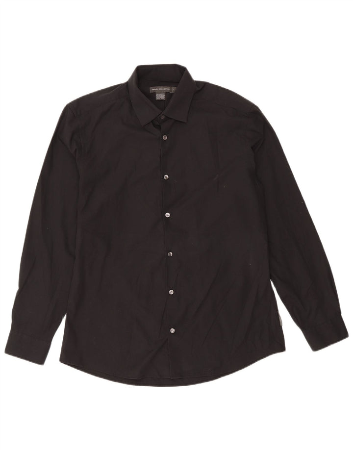 Camisa para hombre French Connection Grande de algodón negro
