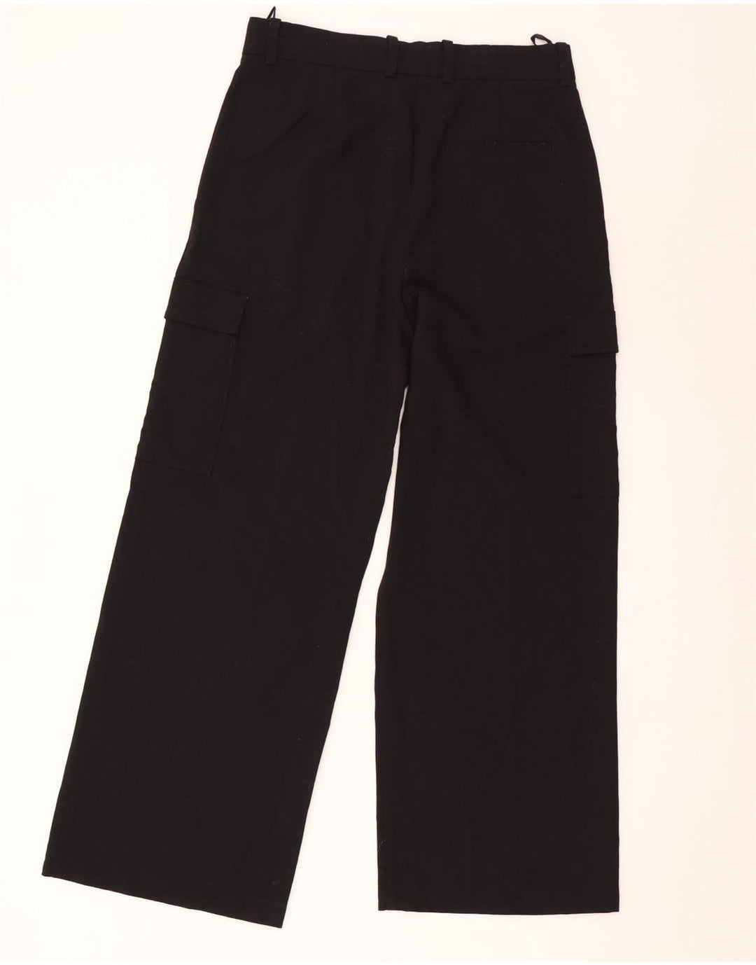 Marks & Spencer Pantalones cargo rectos para mujer UK 12 Medium W30 L30 Negro