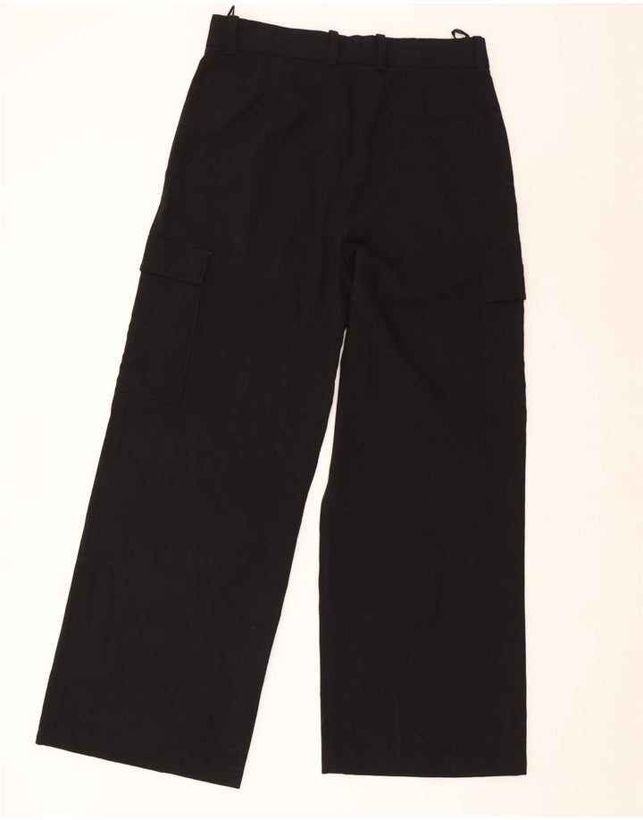 Marks & Spencer Pantalones cargo rectos para mujer UK 12 Medium W30 L30 Negro
