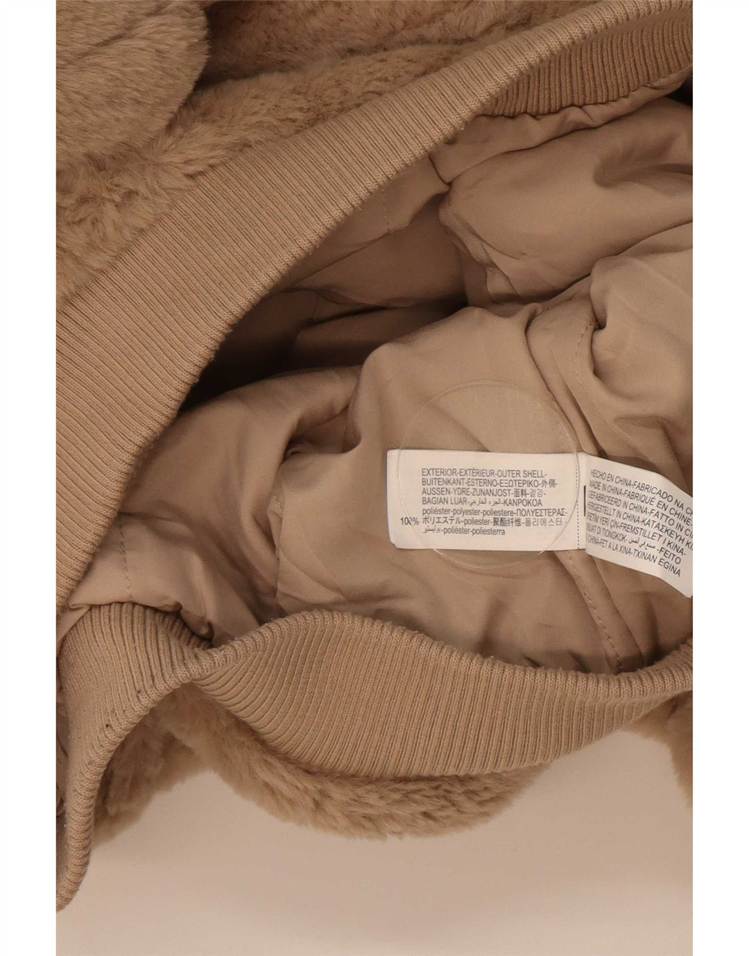 Zara Cazadora Bomber Teddy Bear Niña 9-10 Años Beige Poliéster