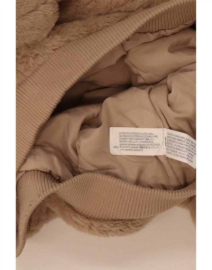 Zara Cazadora Bomber Teddy Bear Niña 9-10 Años Beige Poliéster