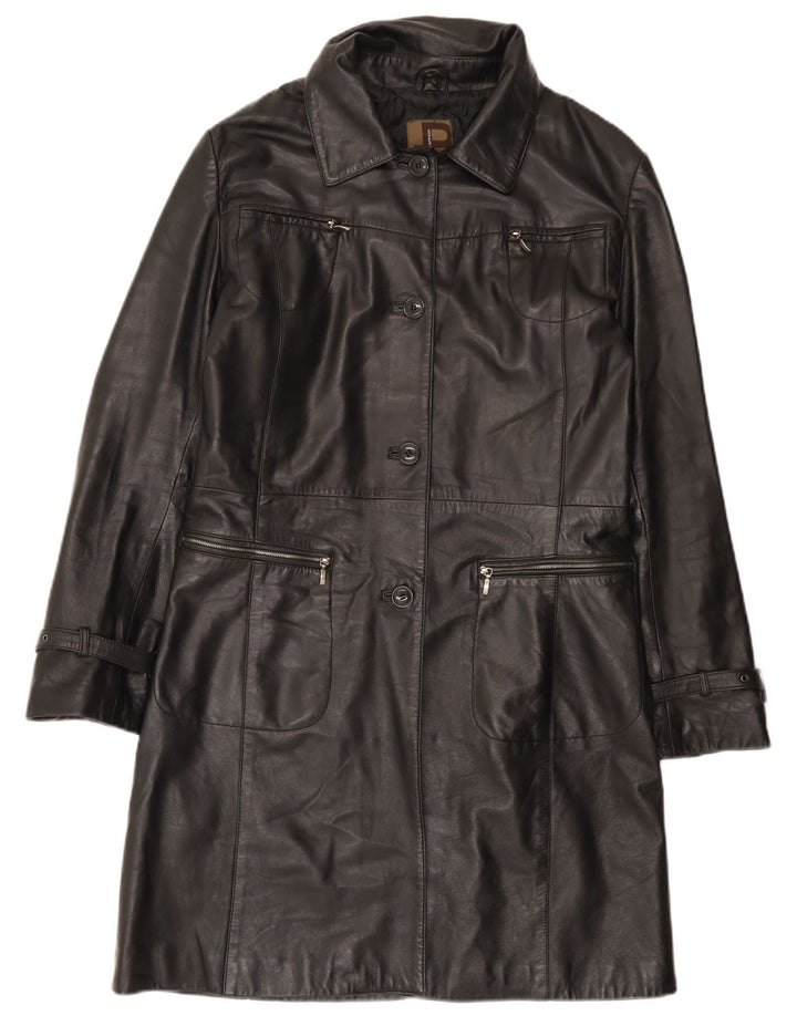 Conbipel Abrigo de cuero para mujer IT 46 Large Black