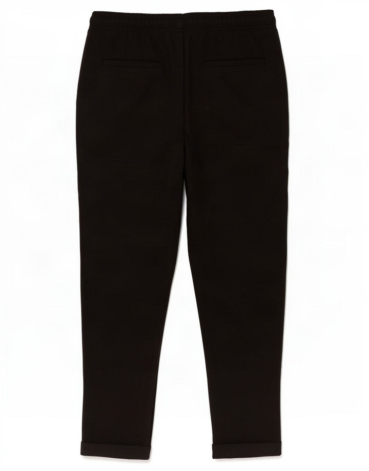 Zara Hombre Pantalones Cortos Slim Medium W32 L26 Poliéster Negro