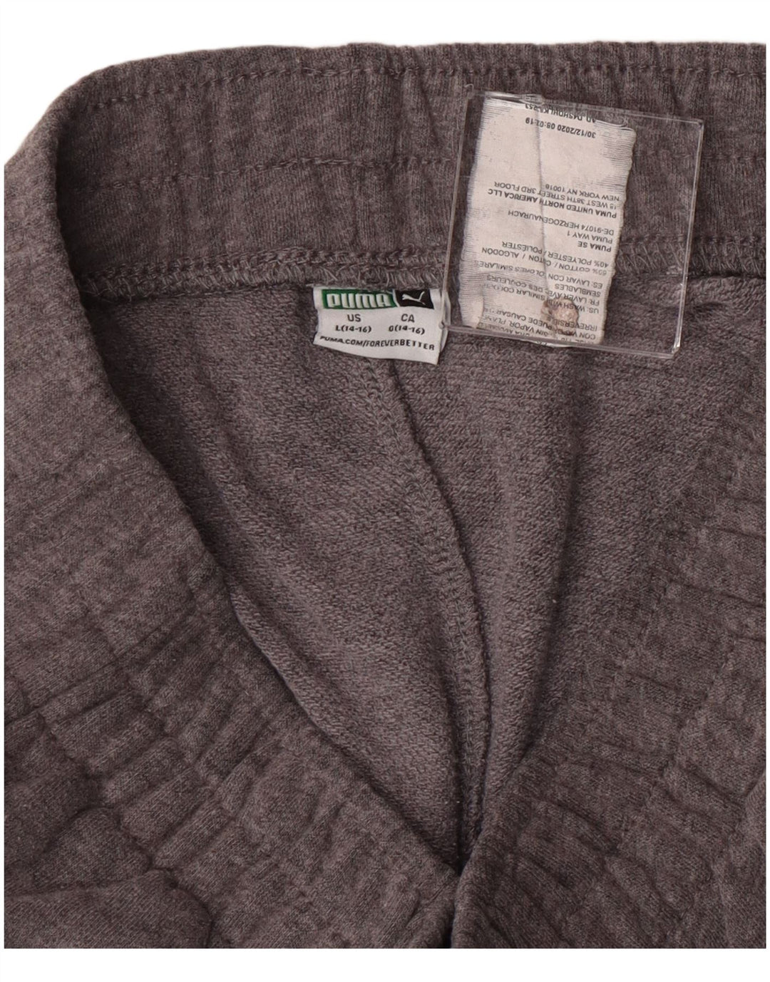 Puma Boys Graphic Chándal Pantalones Joggers 14-15 años Grande Gris Algodón