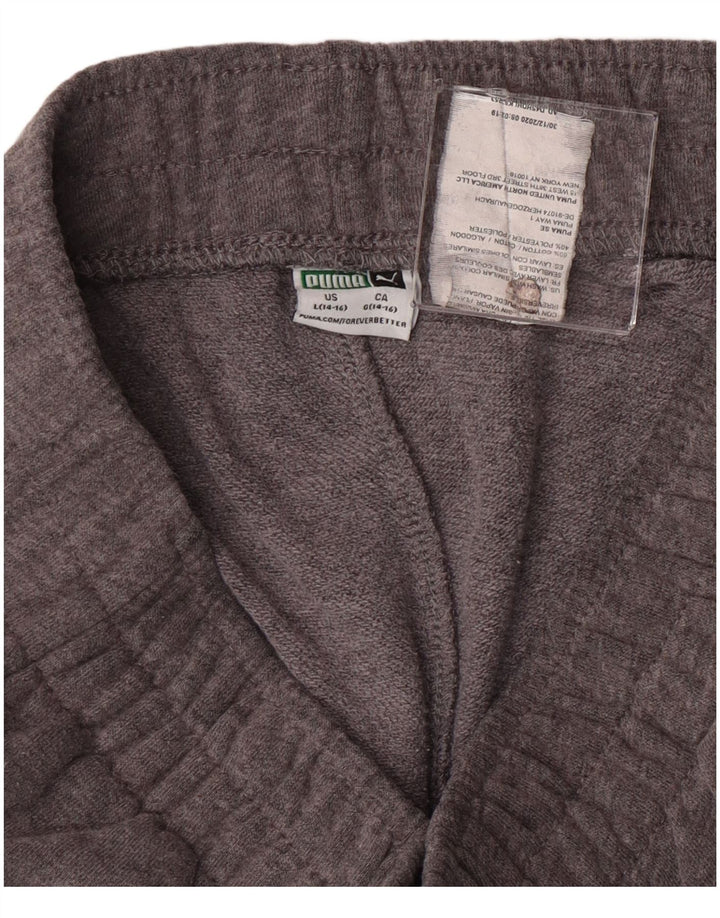 Puma Boys Graphic Chándal Pantalones Joggers 14-15 años Grande Gris Algodón