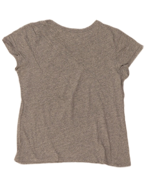 Levi's Camiseta gráfica para mujer Top UK 44 Algodón moteado gris grande
