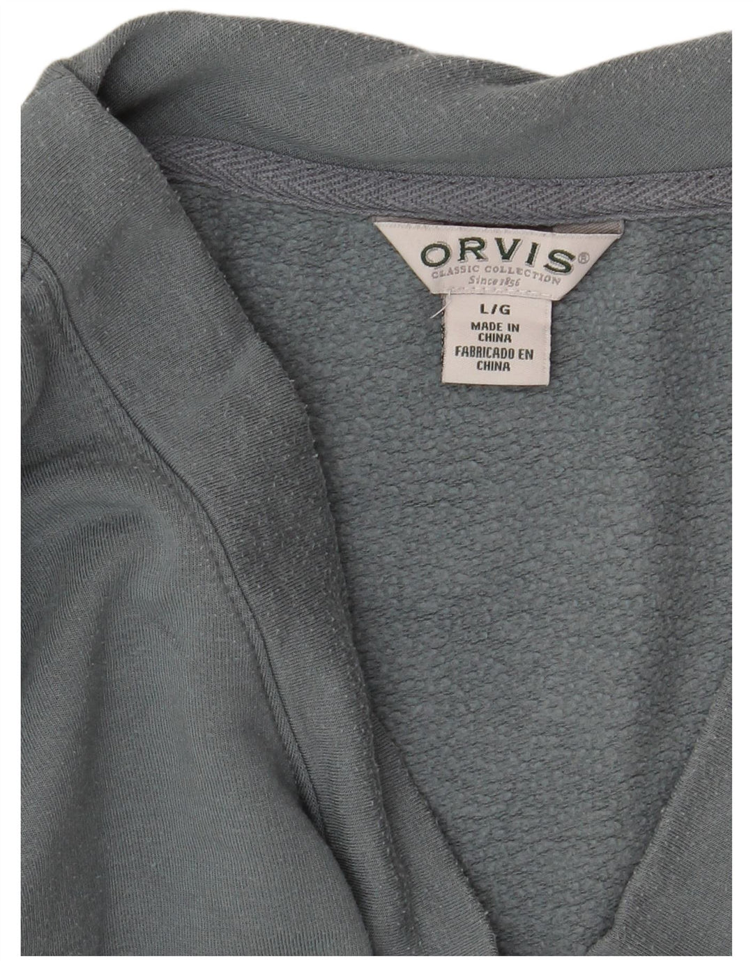 Orvis - Sudadera extragrande para mujer, talla 40, color gris