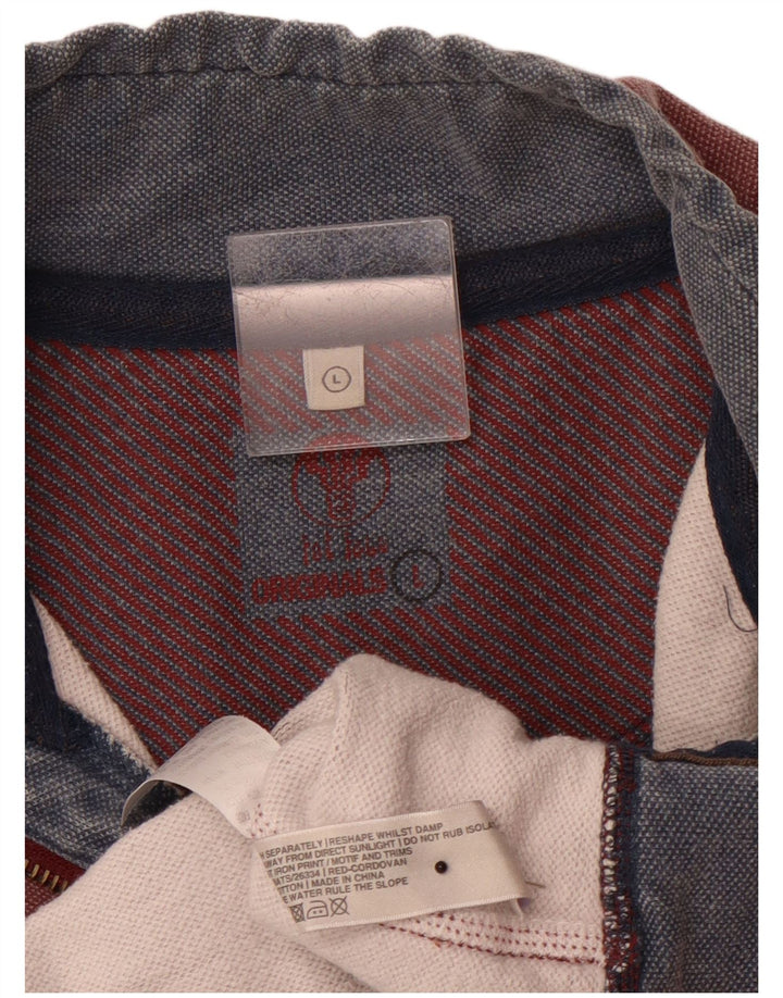 FAT FACE Sudadera con Cuello y Cremallera para Hombre Jersey Grande de algodón Burdeos