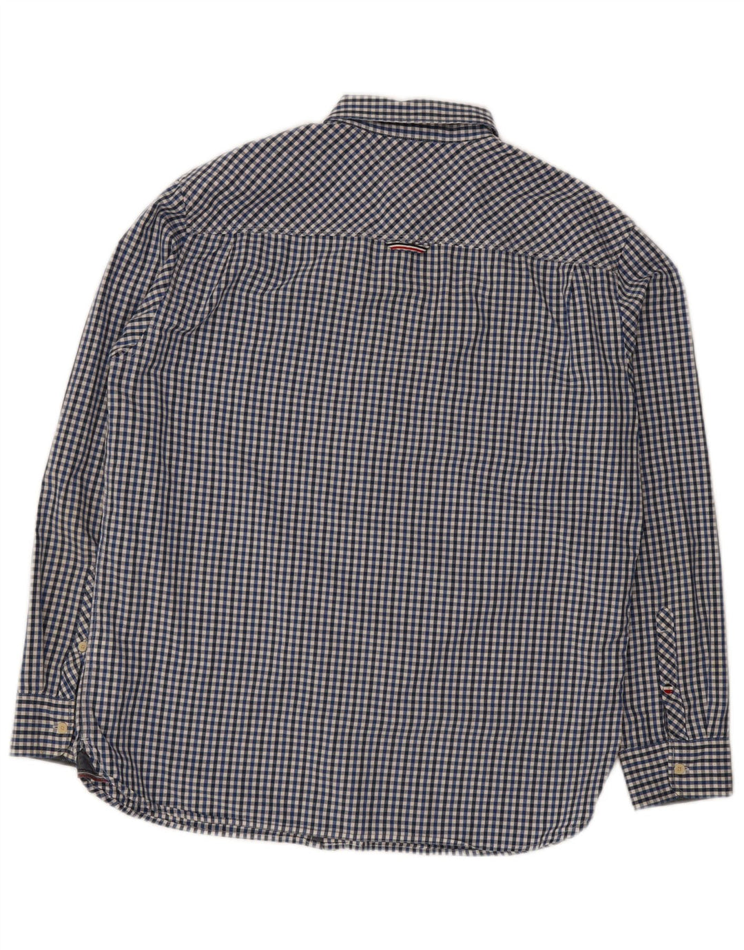 Tommy Hilfiger Camisa de corte regular para hombre XL Algodón a cuadros azul
