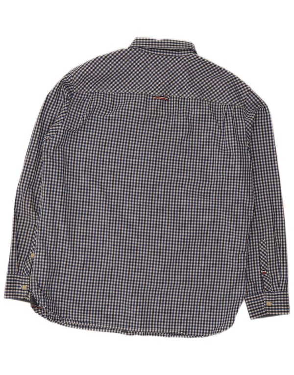 Tommy Hilfiger Camisa de corte regular para hombre XL Algodón a cuadros azul
