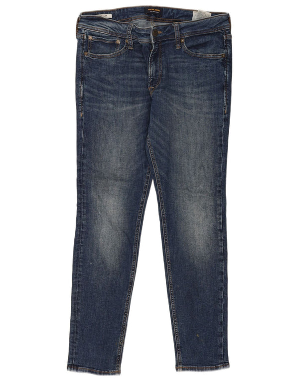 Jack & Jones Mens Liam Skinny Jeans W32 L30 Algodón Azul